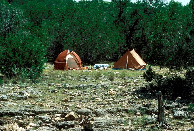 Primitive camping site