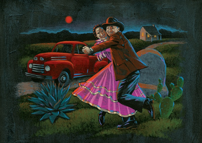 Dancing with a Ghost, artwork by Clemente Guzman.