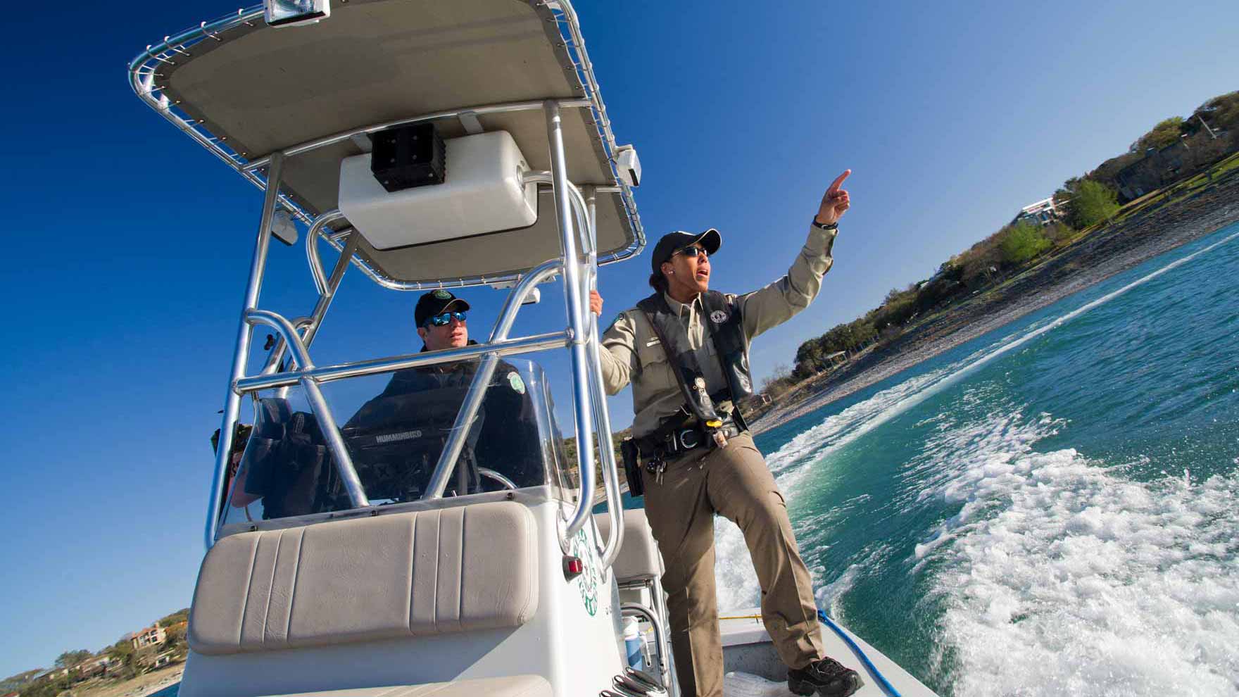 Texas Game Wardens on the water.