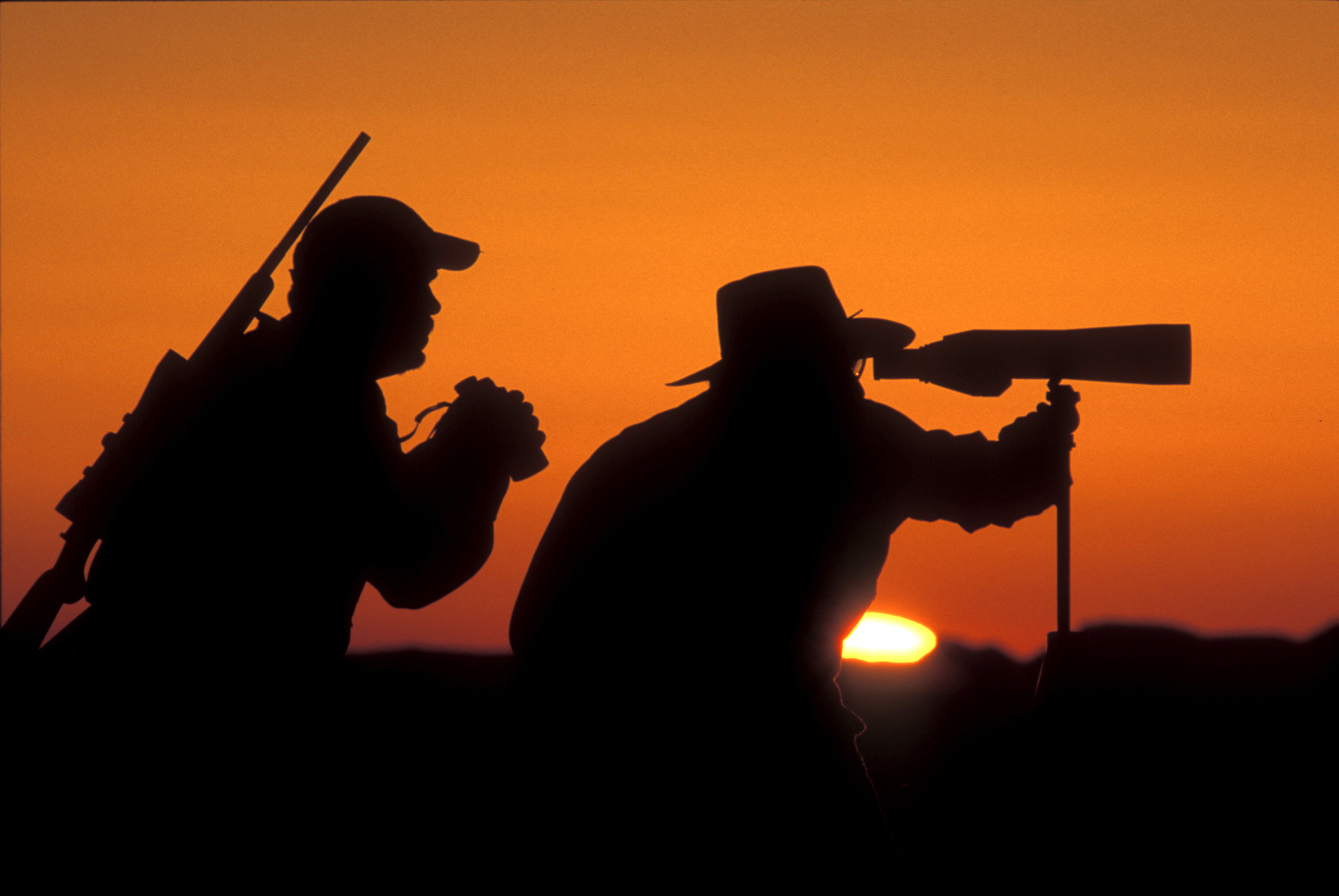 Hunters at sunrise.